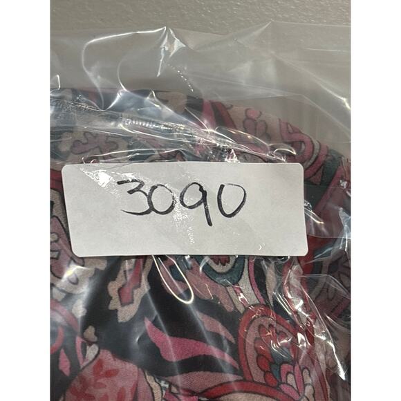 Forever 21 Women's Size Medium Pink Ruffles Paisley Print Bell Sleeve Mini Dress - Picture 11 of 11